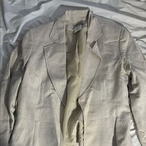 Harvé Benard Light Beige Linen-Blend Blazer